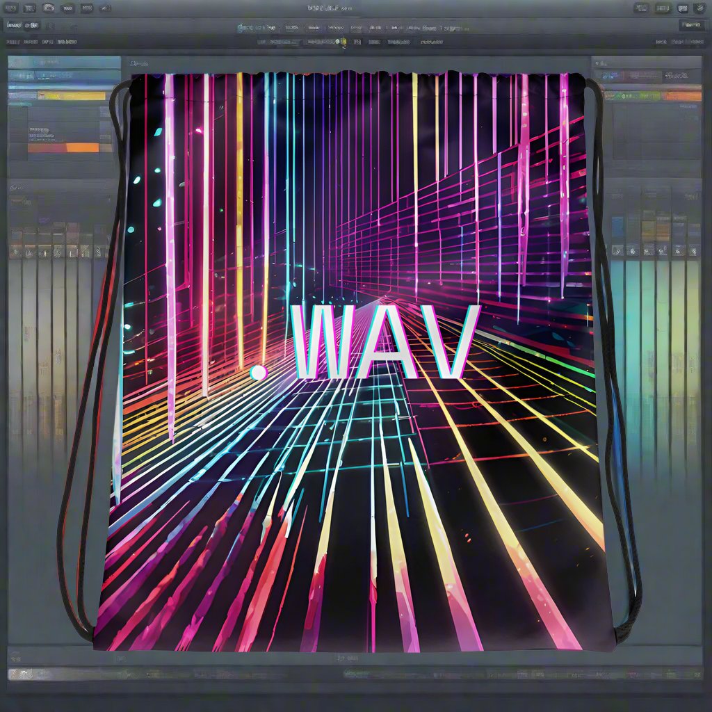 .WAV Drawstring bag - Free Delivery! Rock / Metal / Electronic / EDM / Underground - Alternative Apparel and Merch Only from Phase B Records.
