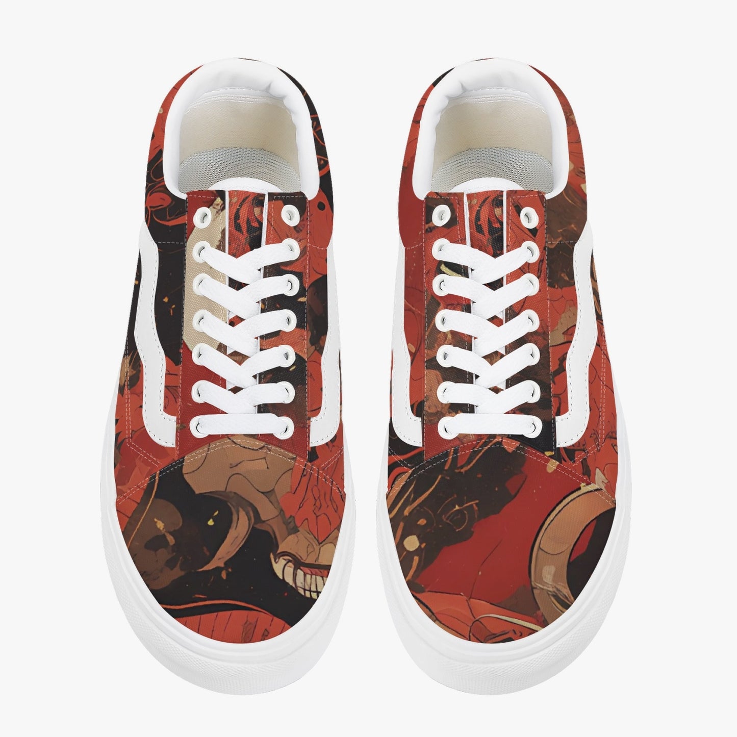 Batik Horror Low-Top Canvas Sneakers