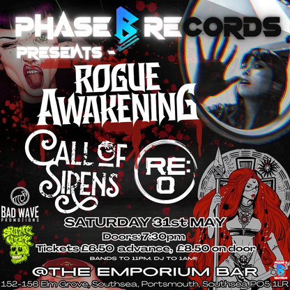 31st May '25 - Rogue Awakening - Headline Gig - feat. Call Of Sirens - RE:O - and Slimewire DJ! - The Emporium Bar - Portsmouth