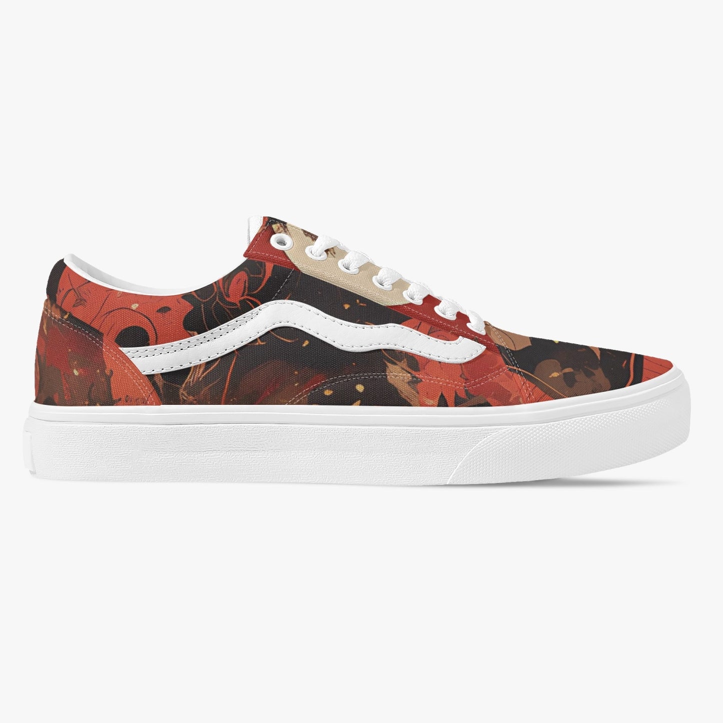 Batik Horror Low-Top Canvas Sneakers