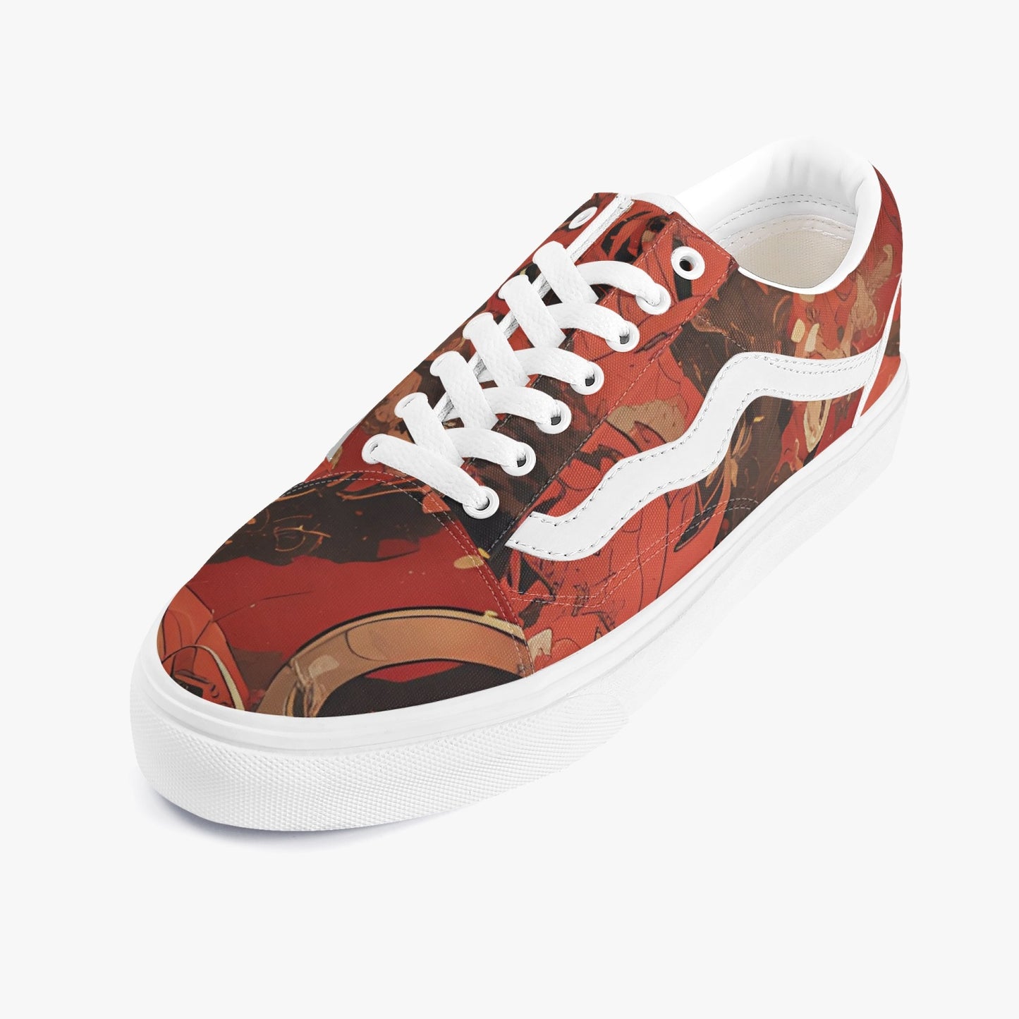 Batik Horror Low-Top Canvas Sneakers