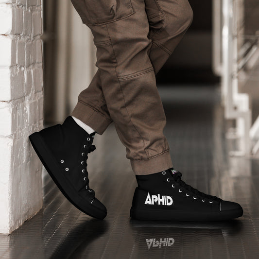 APHID -  Men’s high top canvas Rock / Metal shoes - Free Delivery! Alternative Graphic footwear / Nu Metal