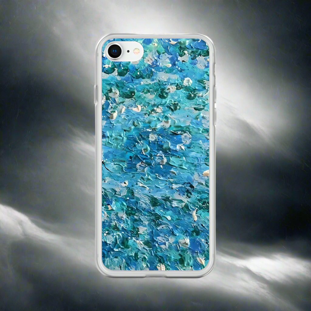 Abstract Blues Clear Case for iPhone® –  Free Delivery! Rock / Metal / Gothic / EDM / Clubwear - Alternative Apparel Only from Phase B Records.