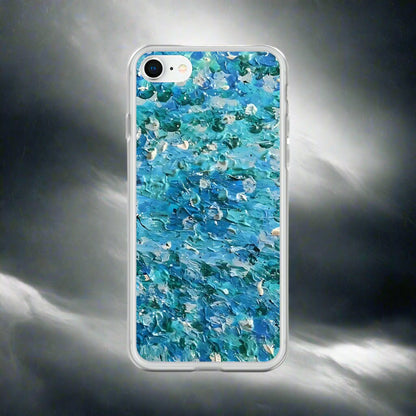 Abstract Blues Clear Case for iPhone® –  Free Delivery! Rock / Metal / Gothic / EDM / Clubwear - Alternative Apparel Only from Phase B Records.