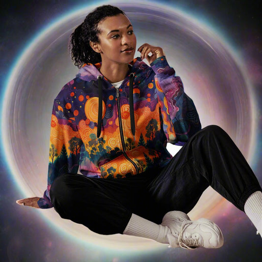 Abstract Sky Unisex zip hoodie –  Free Delivery! Rock / Metal / Gothic / EDM / Clubwear - Alternative Apparel Only from Phase B Records. Plus Size to 6XL