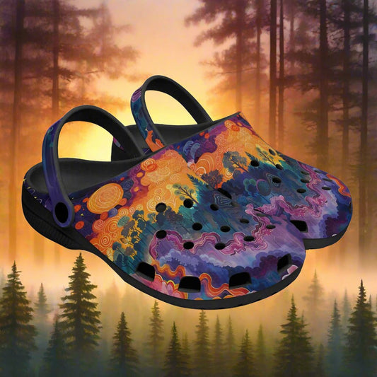 Beautiful Forest Rok-Clogs - Alternative Art Clogs for Men/Women/Kids