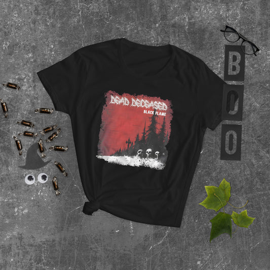 Dead Deceased Black Flame Women's short sleeve t-shirt - Free Delivery! Rock / Metal / Gothic Alternative Tee - Alternative Apparel Only from Phase B Records. Plus Size to 2XL