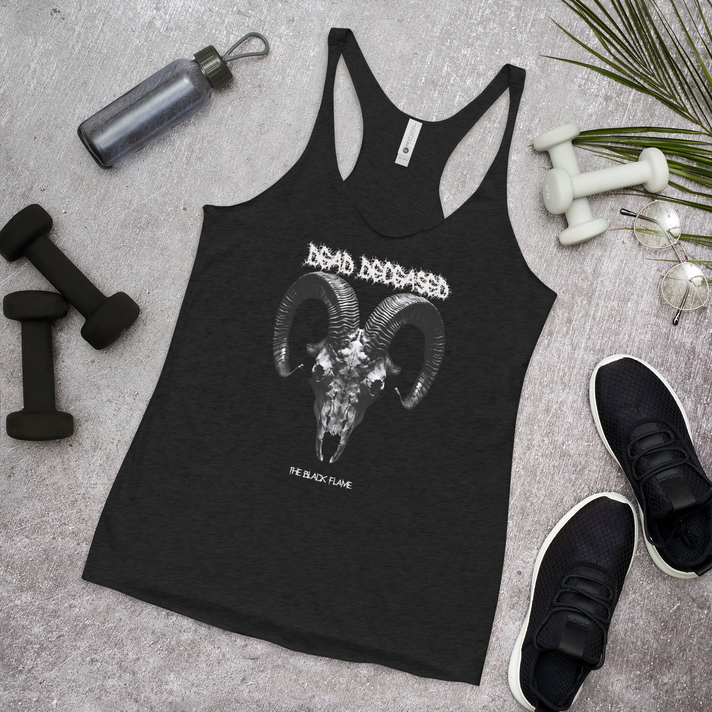 Dead Deceased The Black Flame Women's Racerback Tank - Free Delivery! Rock / Metal / Gothic Alternative Tank Top - Alternative Apparel Only from Phase B Records.