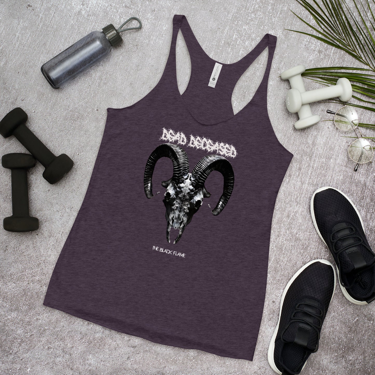 Dead Deceased The Black Flame Women's Racerback Tank - Free Delivery! Rock / Metal / Gothic Alternative Tank Top - Alternative Apparel Only from Phase B Records.
