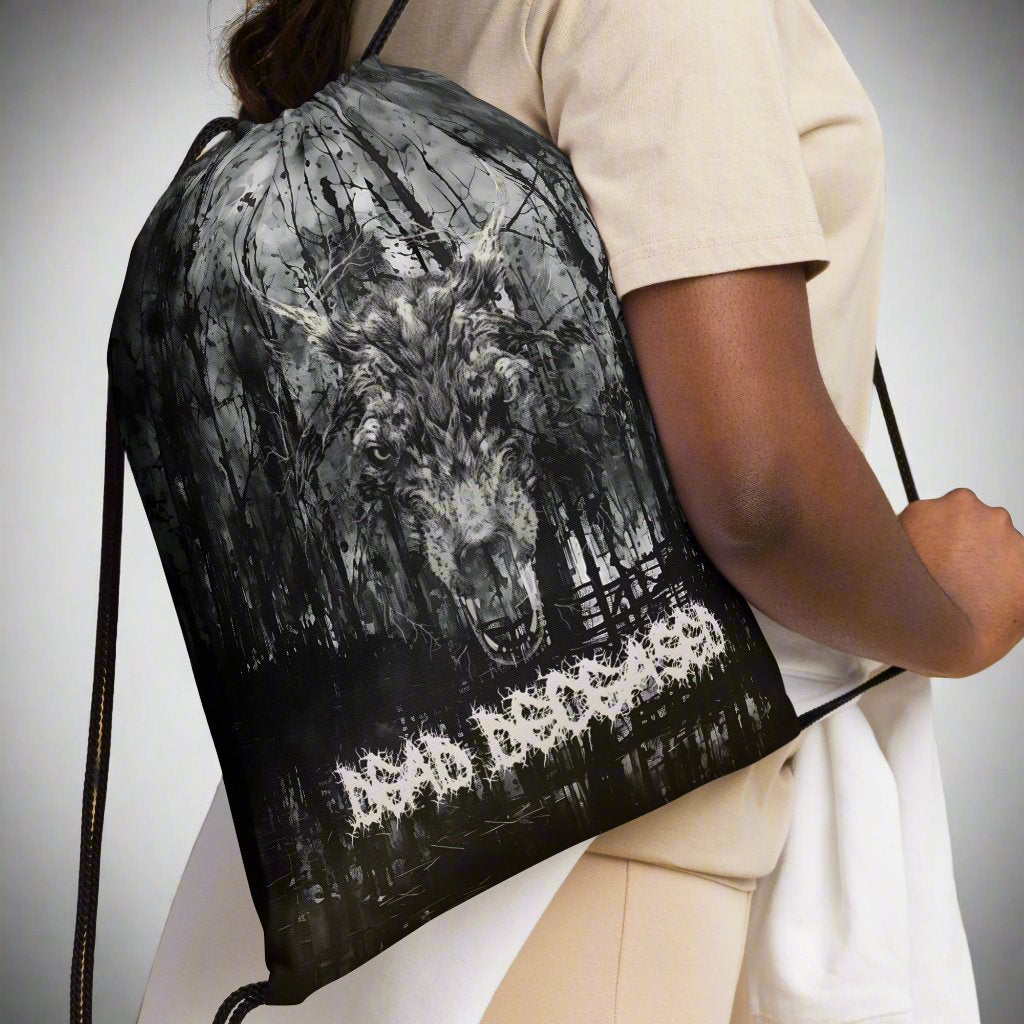 Dead Deceased Unleash the Wolves Drawstring Backpack - Free Delivery! Rock / Metal / Gothic Alternative - Alternative Apparel Only from Phase B Records.