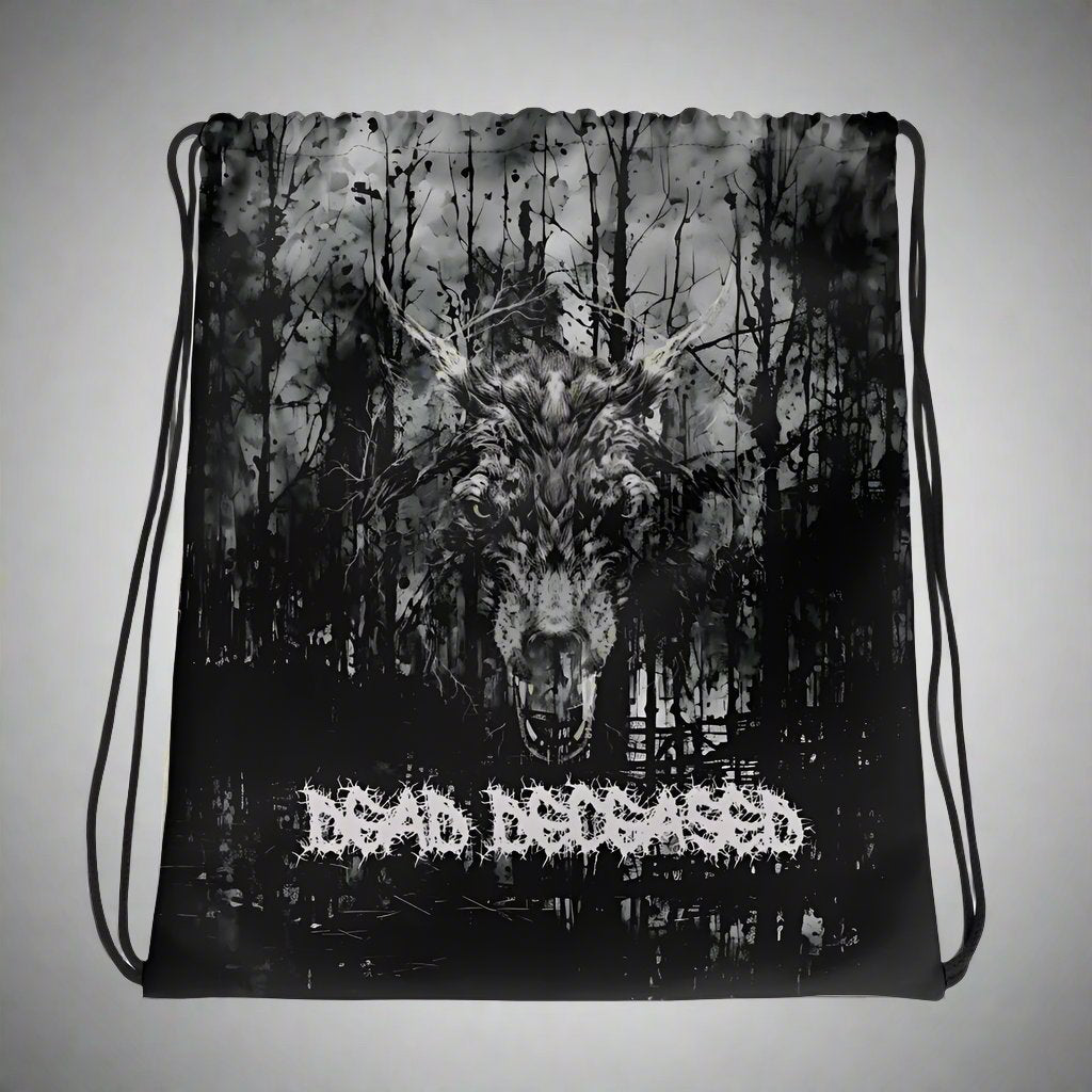 Dead Deceased Unleash the Wolves Drawstring Backpack - Free Delivery! Rock / Metal / Gothic Alternative - Alternative Apparel Only from Phase B Records.