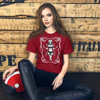 Deadly Date-Graphic-design-unisex-t-shirt-cardinal