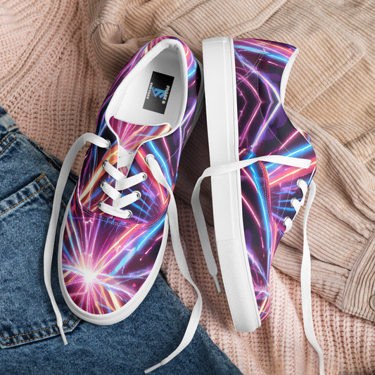 EDM Men’s lace-up canvas shoes - Free Delivery! Rock / Metal / Electronic / EDM / Underground - Alternative Apparel and Merch Only from Phase B Records.