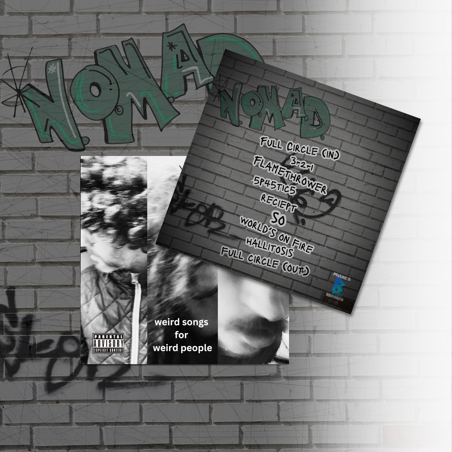 N.O.M.A.D 12" Limited Edition Picture Vinyl - Weird Songs for Weird People - from Phase B Records. (UK)