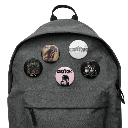Gokseong Set of pin buttons - Free Delivery! Rock / Metal / Alternative - Alternative Apparel and Merch Only from Phase B Records.