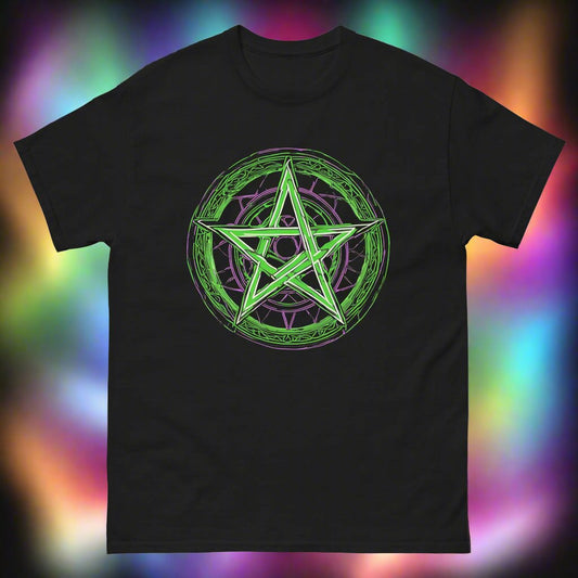 Green Pentagram Unisex classic tee - Free Delivery! Rock / Metal / Electronic / EDM / Underground - Alternative Apparel and Merch Only from Phase B Records.