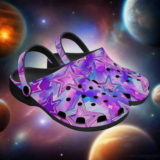 In The Stars Rok-Clogs- Alternative Graphic Art Clogs for Men/ Women 