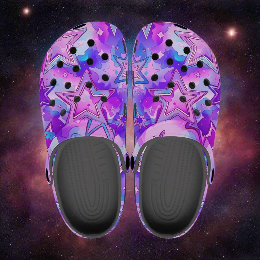 In The Stars Rok-Clogs- Alternative Graphic Art Clogs for Men/ Women 