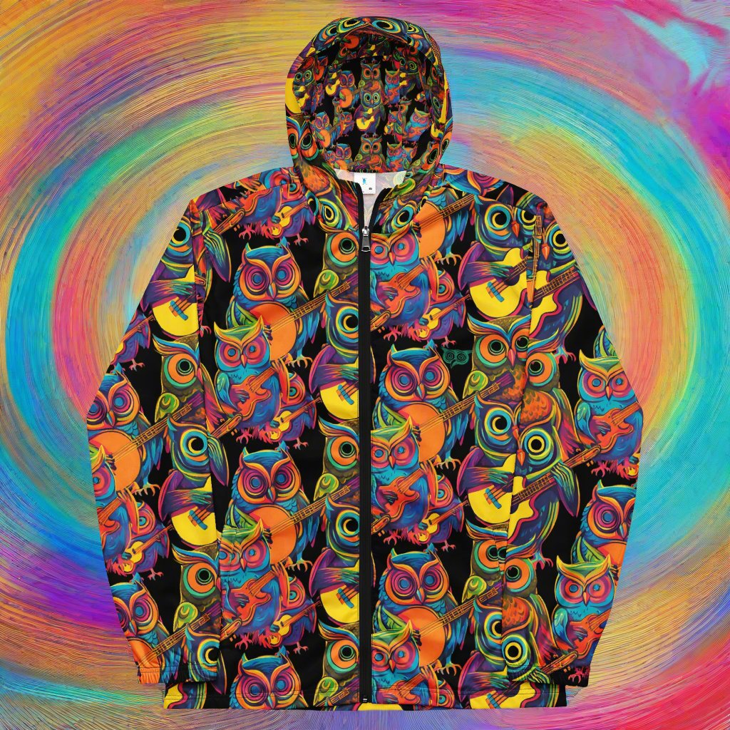Jammin' Owls Men’s windbreaker - Free Delivery! Reggae / Dub / Ska / Ska punk / Punk - Alternative Apparel and Merch Only from Phase B Records.