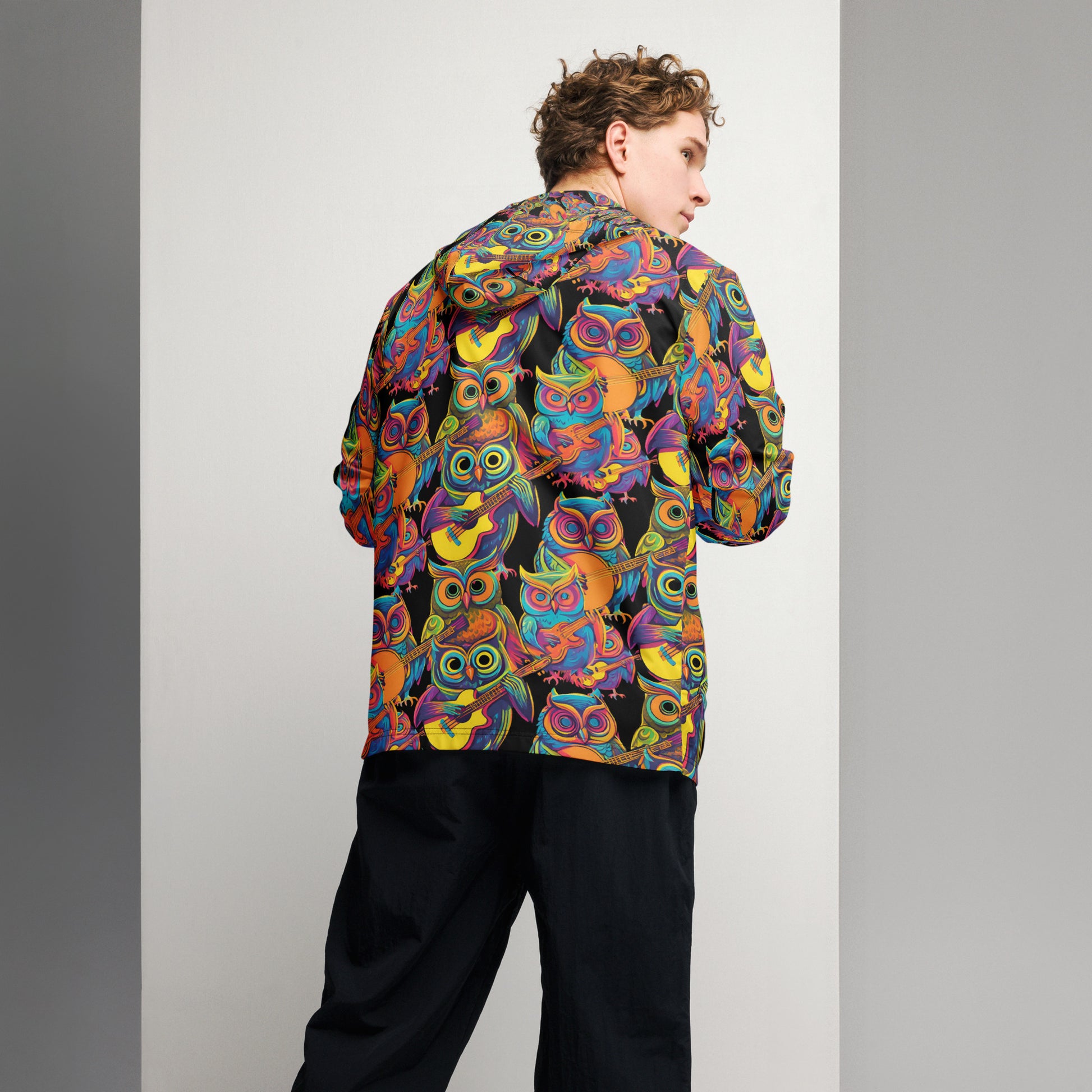 Jammin' Owls Men’s windbreaker - Free Delivery! Reggae / Dub / Ska / Ska punk / Punk - Alternative Apparel and Merch Only from Phase B Records.
