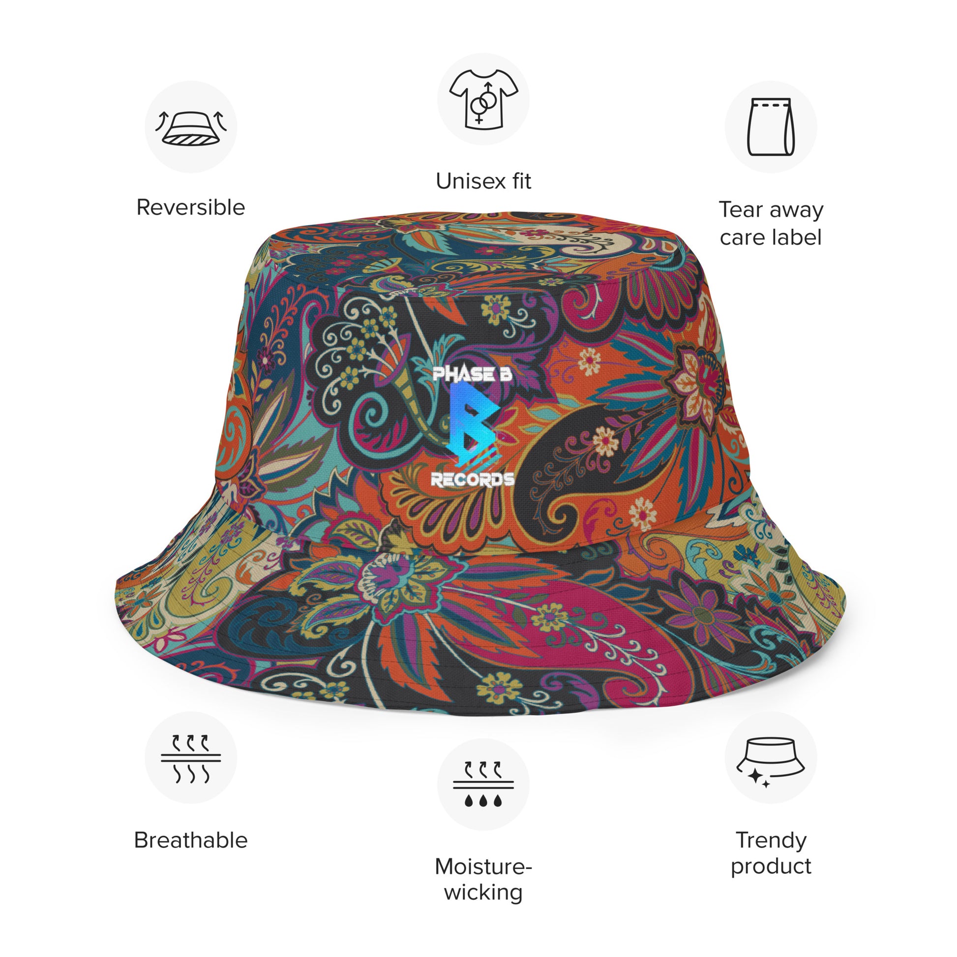 Jammin' Owls Reversible bucket hat - Free Delivery! Reggae / Dub / Ska / Ska punk / Punk - Alternative Apparel and Merch Only from Phase B Records.