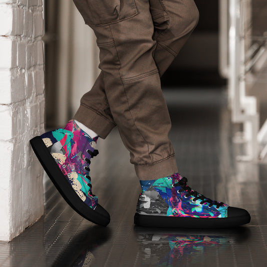 Jess Lewis Andromeda Men’s high top canvas shoes - Free Delivery! Rock / Mathrock / Progressive / Jazz Fusion - Alternative Apparel and Merch Only from Phase B Records.
