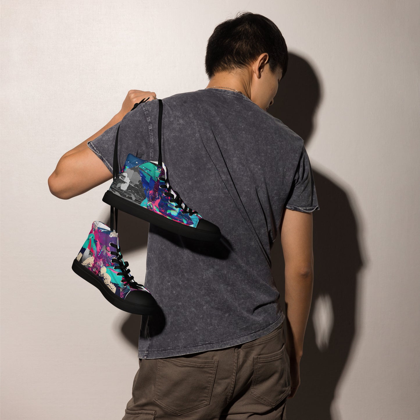 Jess Lewis Andromeda Men’s high top canvas shoes - Free Delivery! Rock / Mathrock / Progressive / Jazz Fusion - Alternative Apparel and Merch Only from Phase B Records.