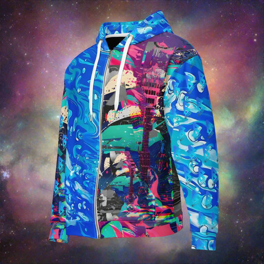 Jess Lewis Seafoam & Andromeda Unisex zip hoodie - Free Delivery! Rock / Mathrock / Progressive / Jazz Fusion - Alternative Apparel and Merch Only from Phase B Records.
