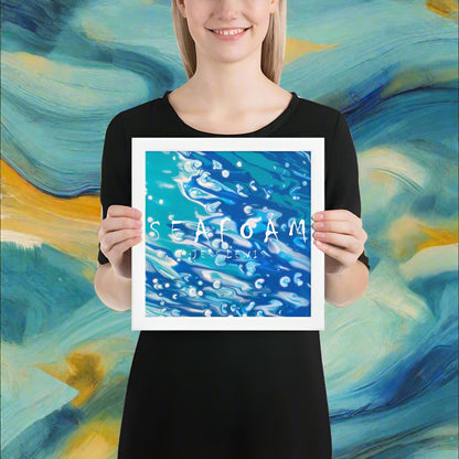 Jess Lewis Seafoam Framed poster - Free Delivery! Rock / Mathrock / Progressive / Jazz Fusion - Alternative Apparel and Merch Only from Phase B Records.