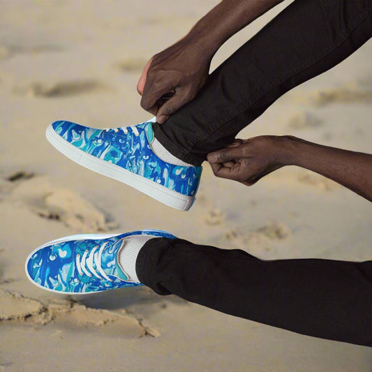 Jess Lewis Seafoam Men’s Canvas Shoes - Free Delivery! Rock / Mathrock / Progressive / Jazz Fusion - Alternative Apparel and Merch Only from Phase B Records.