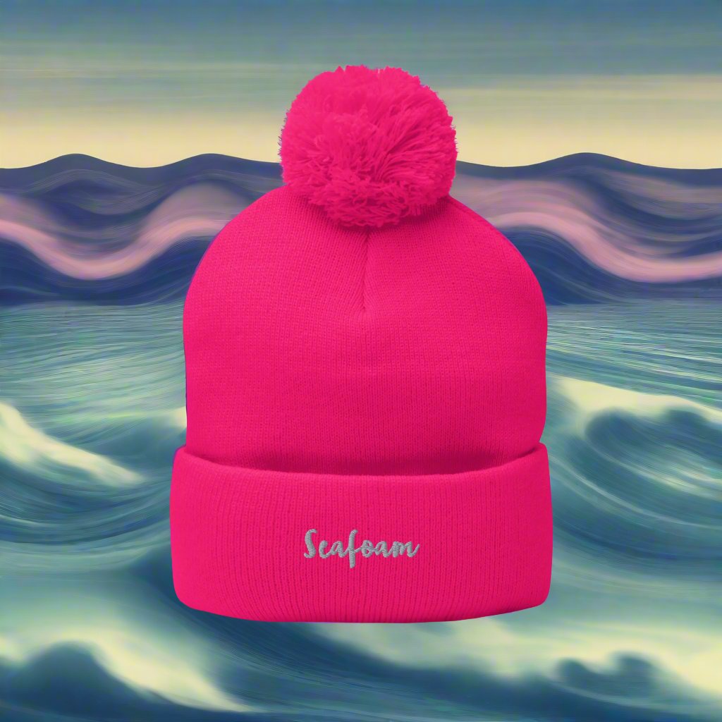 Jess Lewis Seafoam Pom-Pom Beanie - Free Delivery! Rock / Mathrock / Progressive / Jazz Fusion - Alternative Apparel and Merch Only from Phase B Records.
