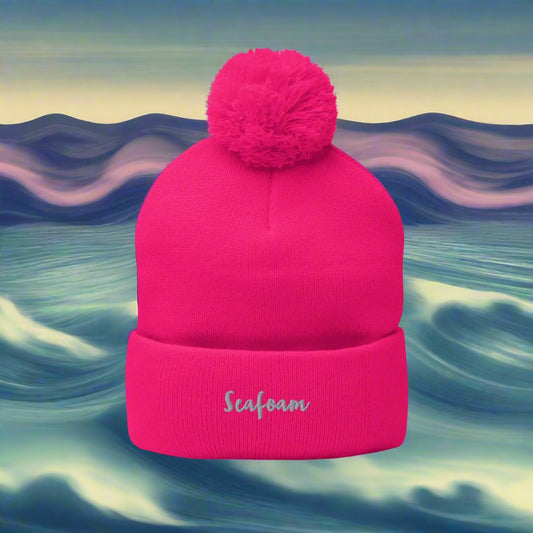 Jess Lewis Seafoam Pom-Pom Beanie - Free Delivery! Rock / Mathrock / Progressive / Jazz Fusion - Alternative Apparel and Merch Only from Phase B Records.