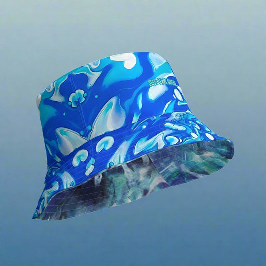 Jess Lewis Seafoam Reversible bucket hat - Free Delivery! Rock / Mathrock / Progressive / Jazz Fusion - Alternative Apparel and Merch Only from Phase B Records.