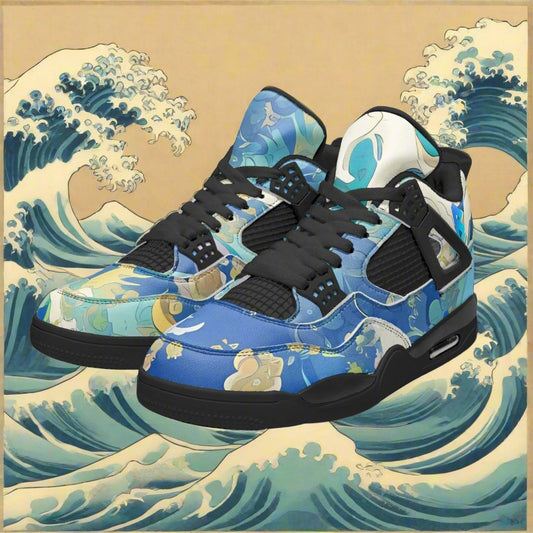 Kanagawa Waves Basketball Shoes Unisex - Rock/Metal/Underground -Alternative Footwear