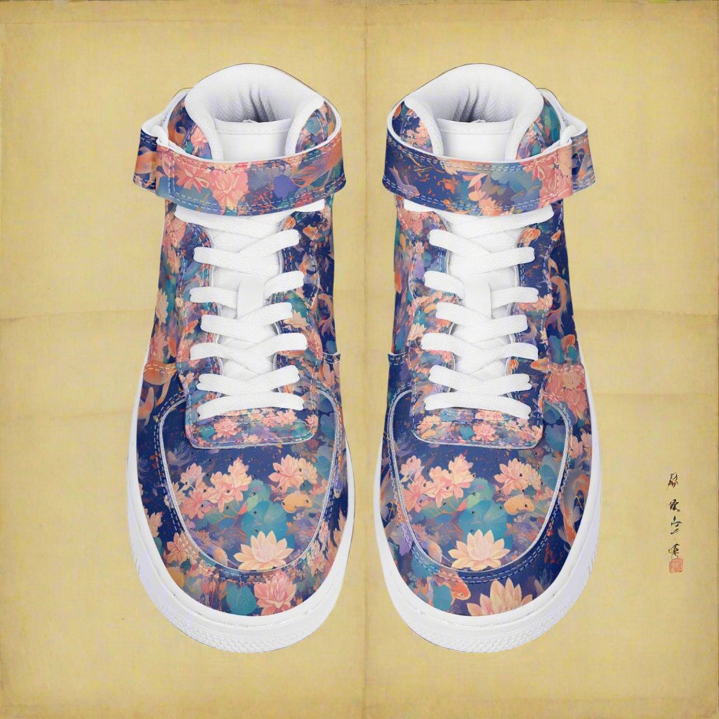 Koi High-Top Leather Sports Sneakers - Rock/Metal/Underground -Alternative Footwear