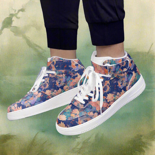 Koi High-Top Leather Sports Sneakers - Rock/Metal/Underground -Alternative Footwear