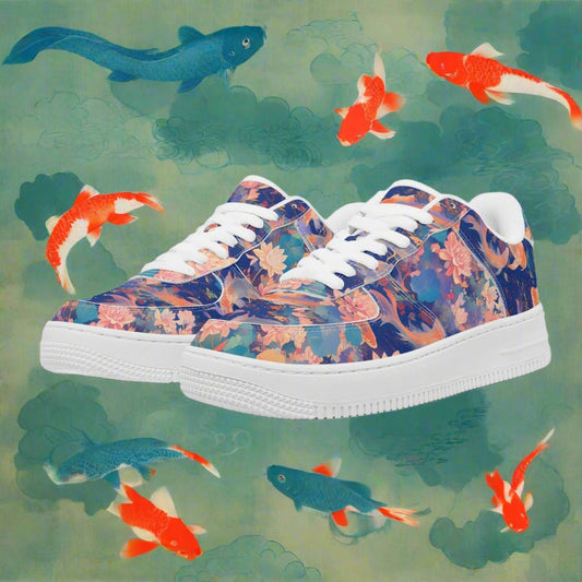Koi Low-Top Leather Sports Sneakers - Rock/Metal/Underground -Alternative Footwear