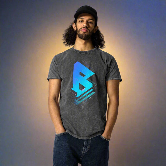 Phase B Denim T-Shirt - Free Delivery! UK Techno / EDM / Electronic Graphic Merch / Alternative Apparel and Merch Only from Phase B Records.