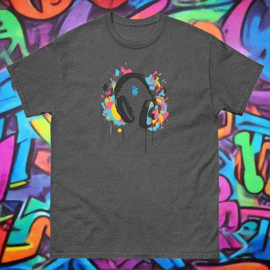 Phase B Headphones Unisex classic tee - Free Delivery! UK Techno / EDM / Electronic Graphic Merch / Alternative Apparel and Merch Only from Phase B Records.