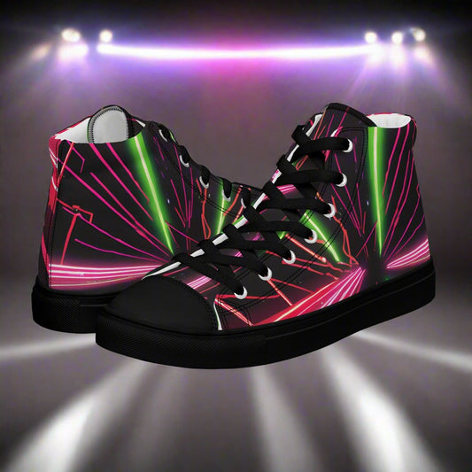 Phase B Records EDM Women’s high top canvas shoes - Free Delivery! Rock / Metal / Electronic / EDM / Underground - Alternative Apparel and Merch Only from Phase B Records.