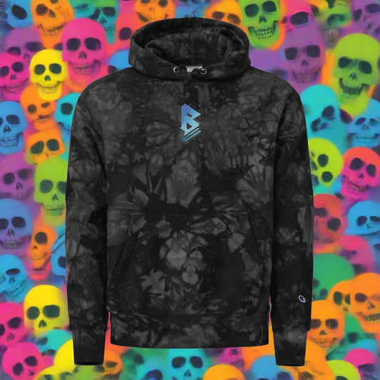 Phase B Unisex Champion tie-dye hoodie - Free Delivery! UK Techno / EDM / Electronic Graphic Merch / Alternative Apparel and Merch Only from Phase B Records.