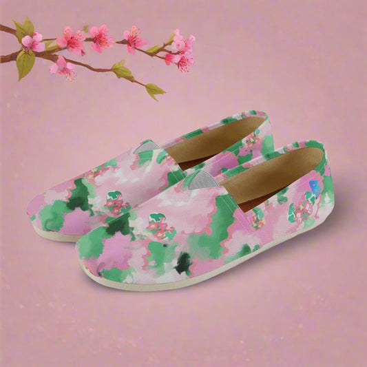 Pink Blossom Canvas Toms Shoes - Rock/Metal/Underground -Alternative Footwear