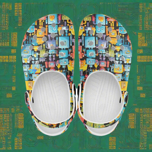 Robots Rok-Clogs - Alternative Art Clogs for Kids
