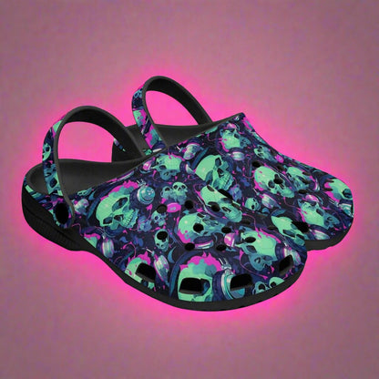 Rockin' Skulls!! Rok-Clogs - Alternative Graphic Clogs for Men/ Women