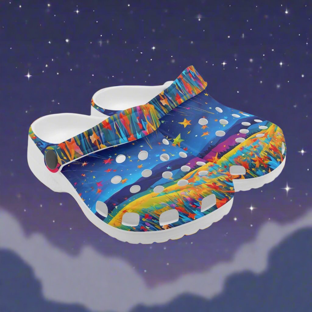 Shooting Stars Rok-Clogs - Alternative Art Clogs for Kids