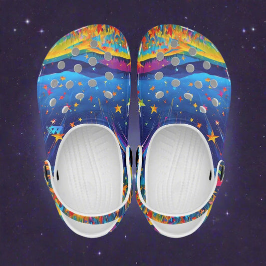 Shooting Stars Rok-Clogs - Alternative Art Clogs for Kids