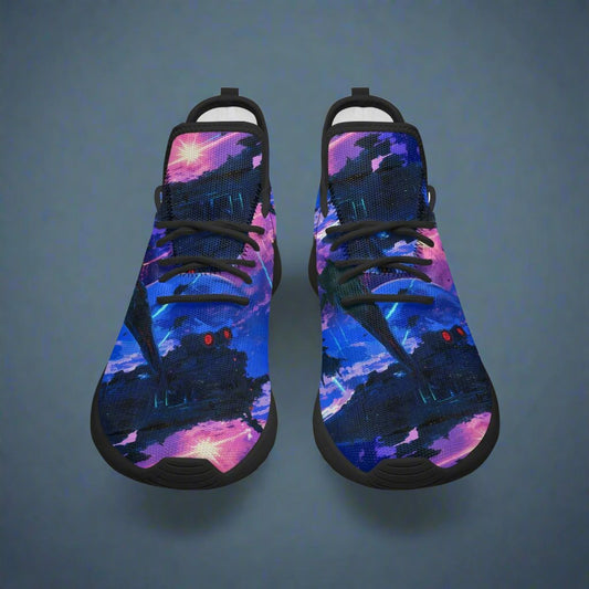 Space Wars! Classic Mesh Knit Unisex Trainers - Rock/Metal/Underground -Alternative Footwear