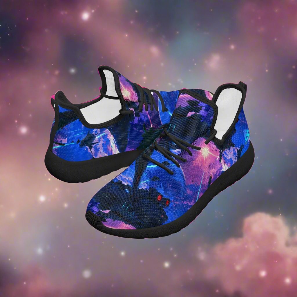 Space Wars! Classic Mesh Knit Unisex Trainers - Rock/Metal/Underground -Alternative Footwear