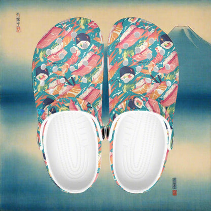 Sushi Rok-Clogs - Alternative Graphic Art Clogs for Men/ Women / Kids