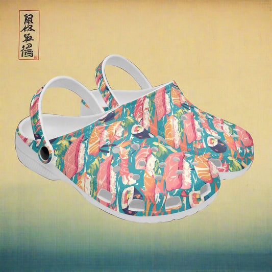 Sushi Rok-Clogs - Alternative Graphic Art Clogs for Men/ Women / Kids